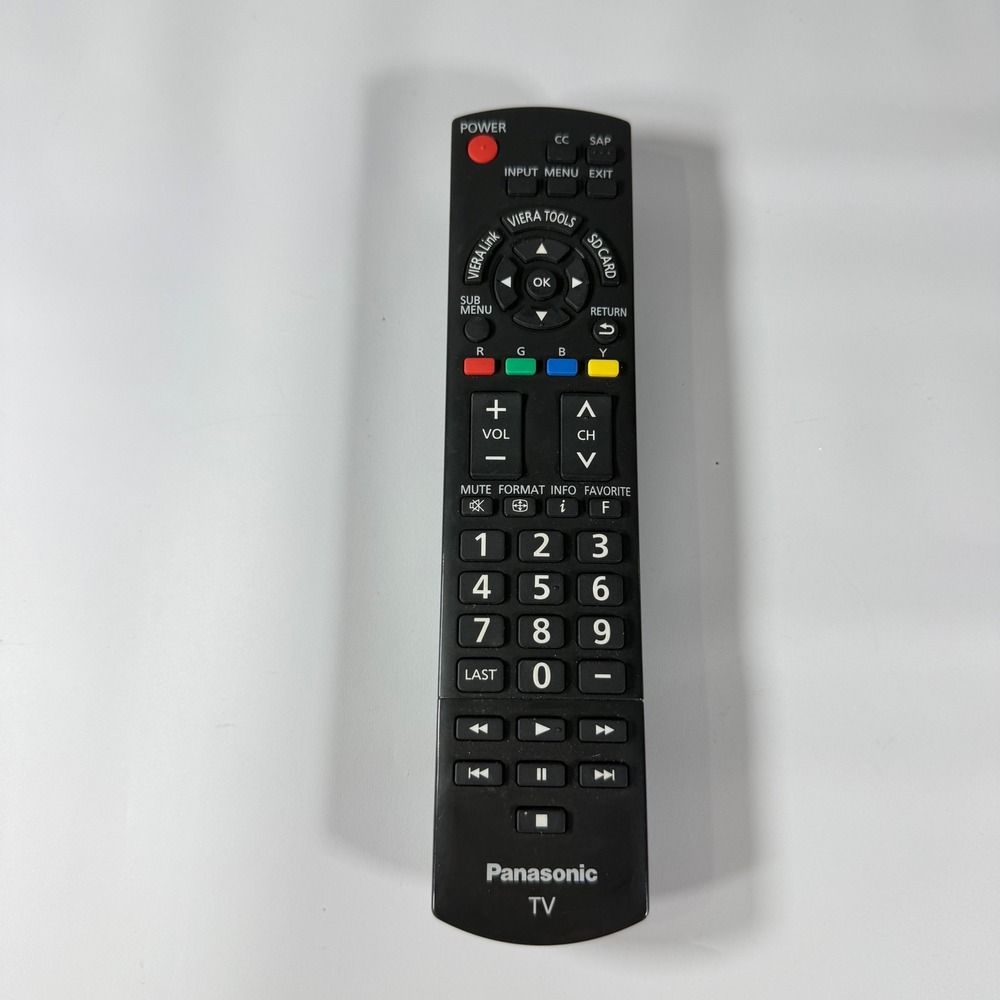 Panasonic TV Remote Control N2QAYB000321 Viera Link OEM Black Replacement Unit